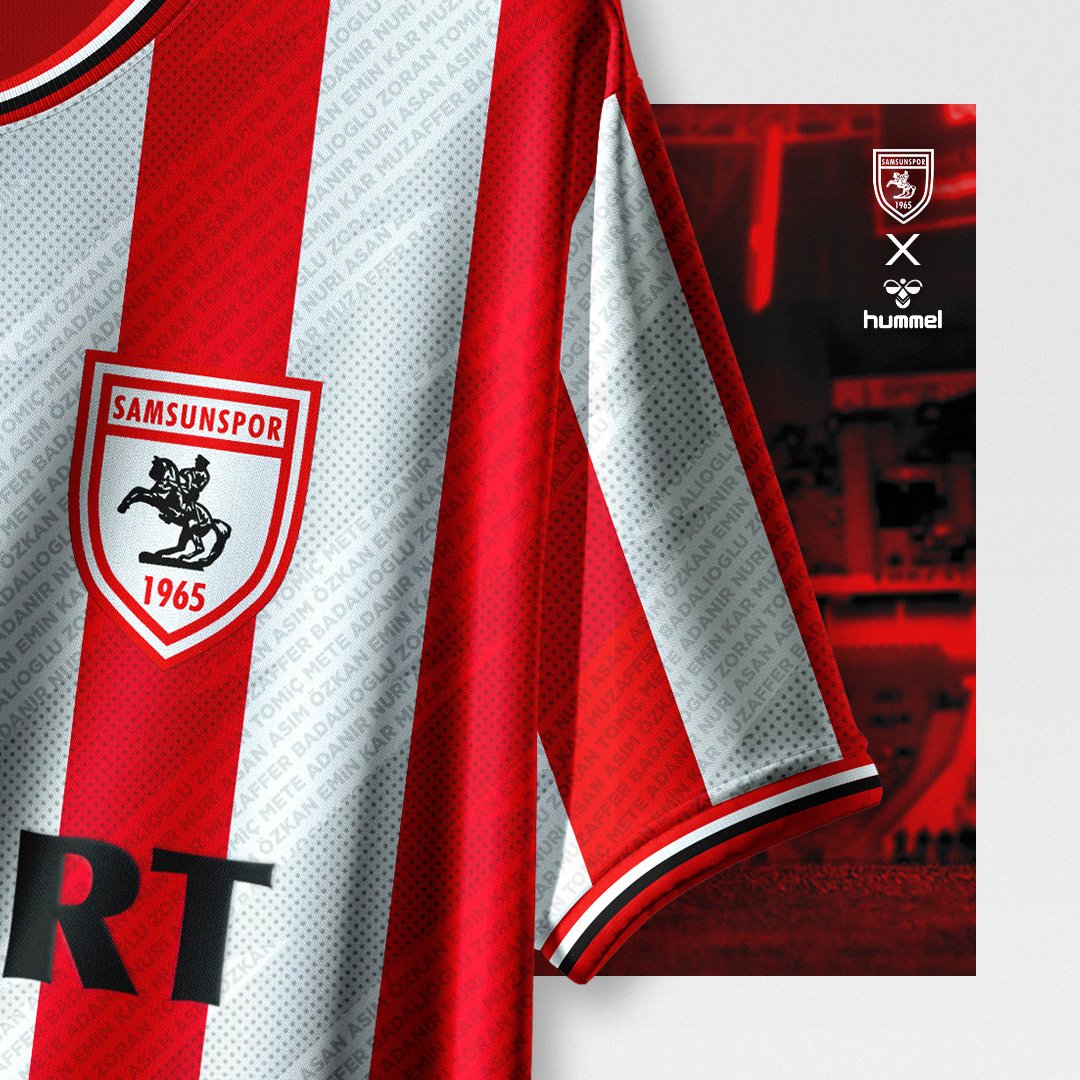 Samsunspor x Hummel çubuklu forma tasarımı 🔴⚪⚡