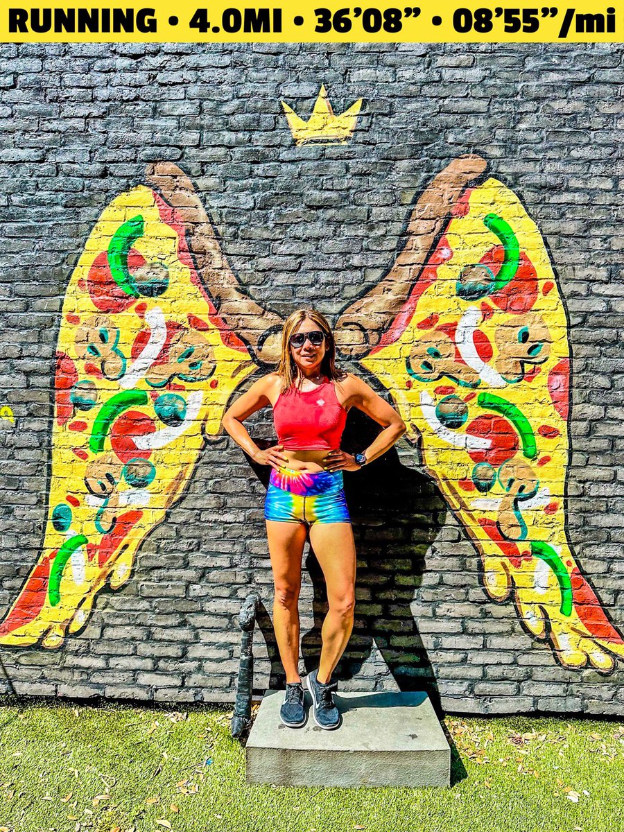 Pizza Angel on this Sunday Run-day, Funday. 😇 The countdown to #GlobalRunningDay with @MichelobULTRA and  @WahooRunning continues! #ultrajoy 

Still have my🤞for the @nycmarathon w/#TeamUltra 6.0 this fall too. #ultramarathoncontest #ultramarathongiveaway