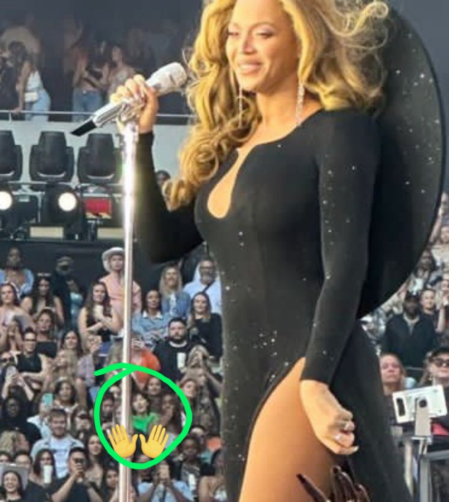 o que é um pontinho verde no show da Beyoncé?

a Wendy