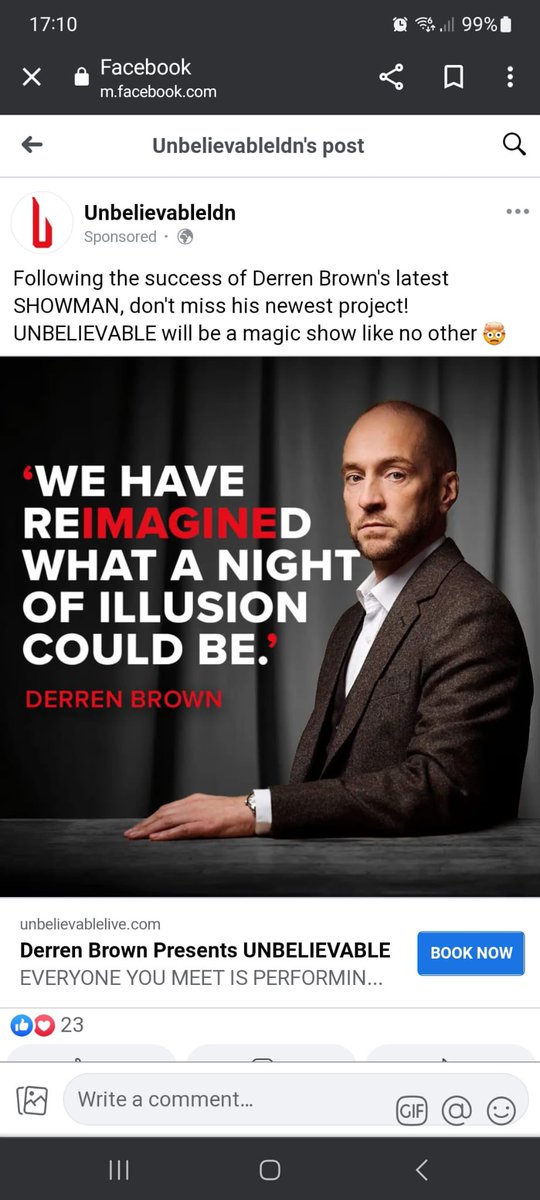 firefighter_lee's tweet photo. @DerrenBrown  feeling confused as it all points toward Derren Brown and his new show. It’s not until you pick your seats you can see in the smallest writing  that Derren Brown will be at the show. The main title is “Derren Brown presents” https://t.co/ue3NbiYV70