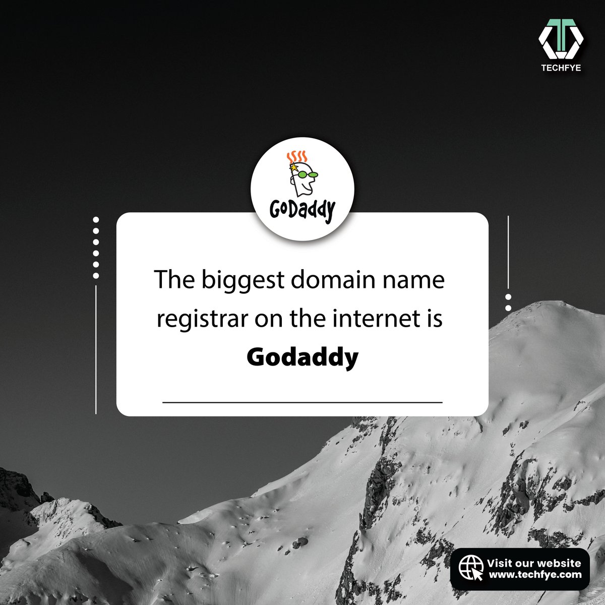Techfyeinit's tweet image. TechFact Week

The biggest domain name registrar on the internet is Godaddy.

#techfact #techfactory #techfactsmeaning #techfactsnews #techinterestingfacts #techfactcenter #funtechfact #techfactgames #domains #domainnames #domainfacts #GoDaddy #domaingodaddy #INTERNET #ITfacts