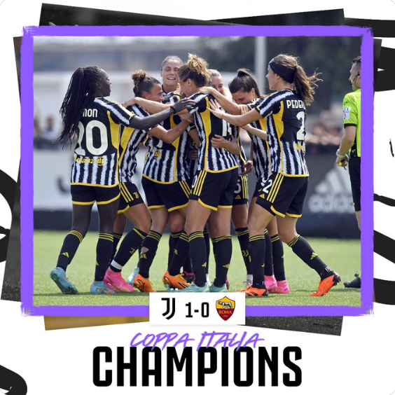 Coppa Italia vinta dalla Juventus women! Complimenti alle ragazze! #JuveRoma #FinoAllaFine