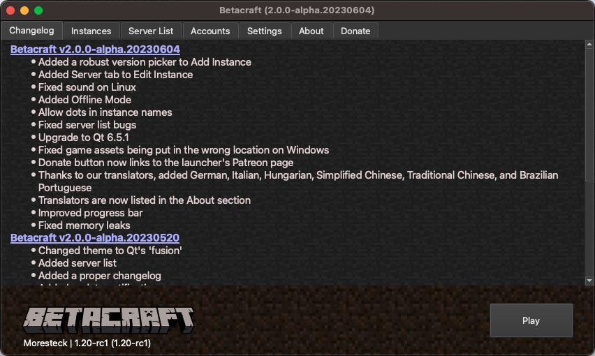 Minecraft launcher 2.0.0