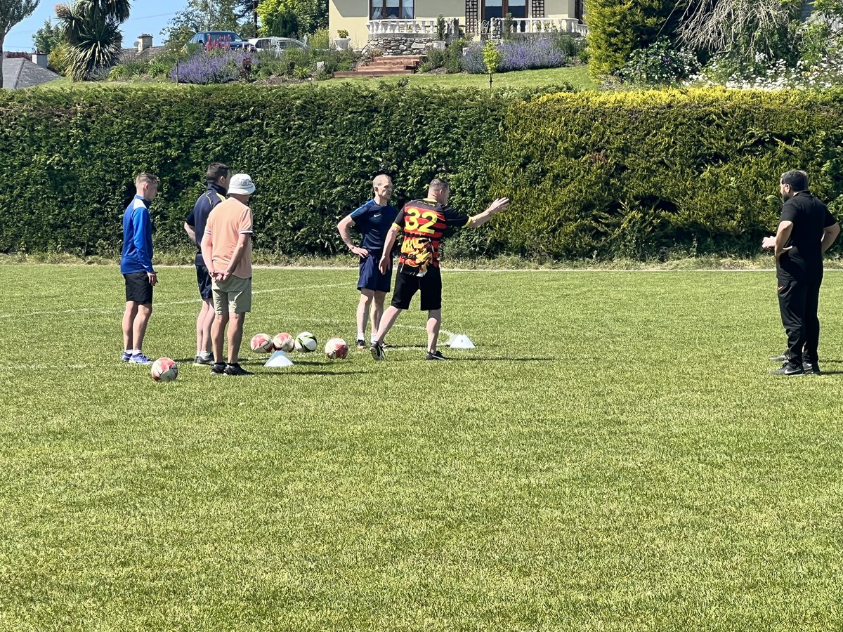 FAI_Wicklow's tweet image. 1️⃣4️⃣ Coaches completed the @faicoached PDP3 in a sunny Aughrim this afternoon ☀️😎

Well done to everyone for their effort and engagement and a big thank you to Aughrim Rangers for hosting the course ⚽️⚽️

#realitybasedlearning 
#lifelonglearning 
#learnercentered