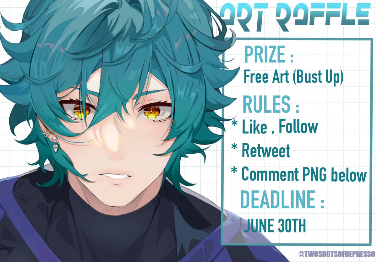 MULTIPLE WINNER RAFFLE 💠

1 Winner for every 100 entries 
Anime oc’s, personas,VTUBERs welcome ✨ 

Ik this is a new page, I don’t have reach but I’m an artist and I’d love to interact with new ppl. 
 #artraffle #art #animeart #vtuber #vtuberart #freeart