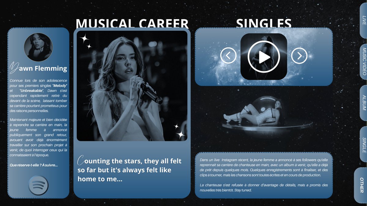 ᅠ
 ⠀      ⠀⠀   ⠀                    (✦)

                                       MUSIC