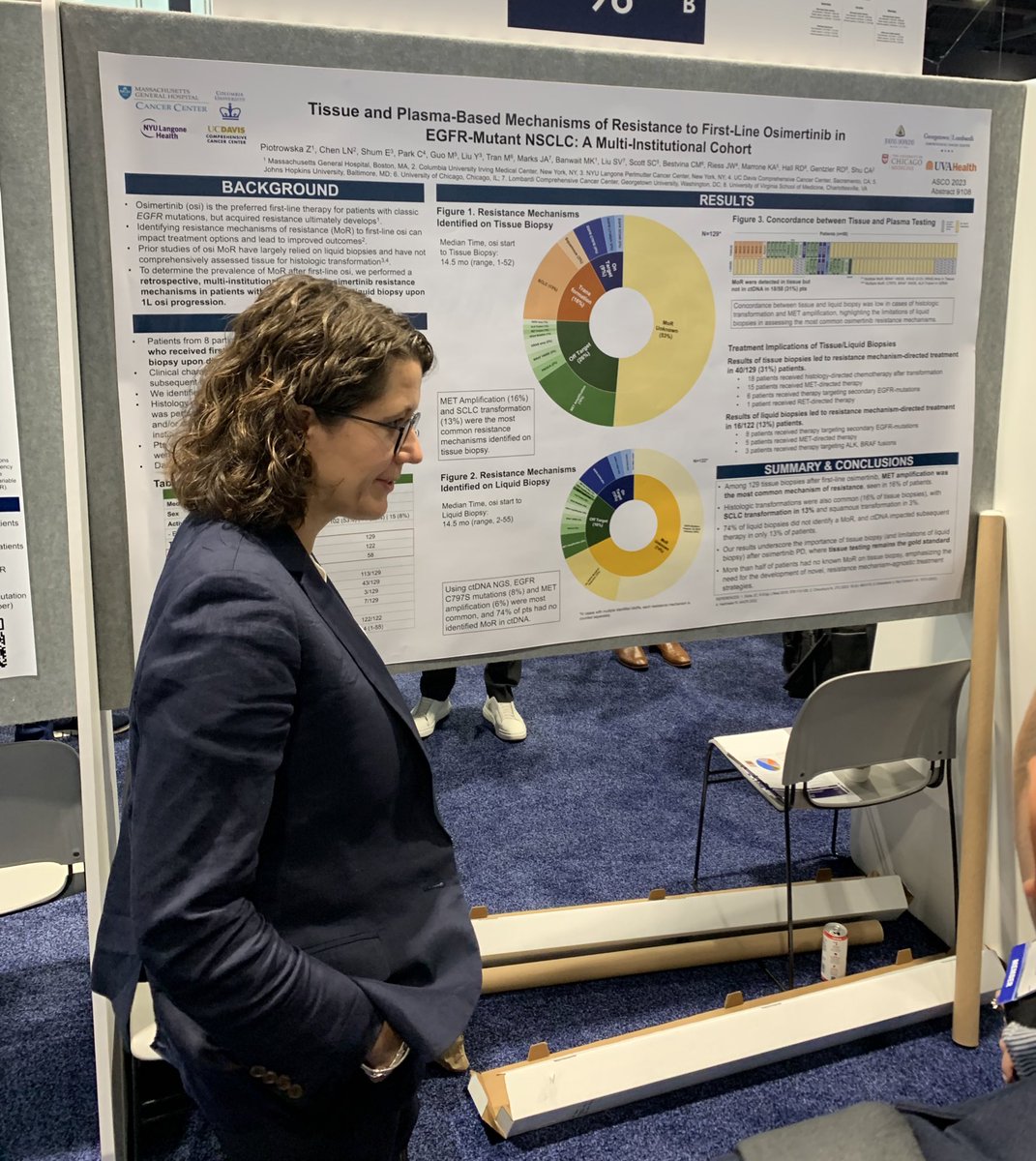 Fantastic presentations by @MGHThoracicOnc team members @JessicaJLinMD and @ZPiotrowskaMD at #ASCO2023 outlining mechanisms of resistance and next gen targeted therapies