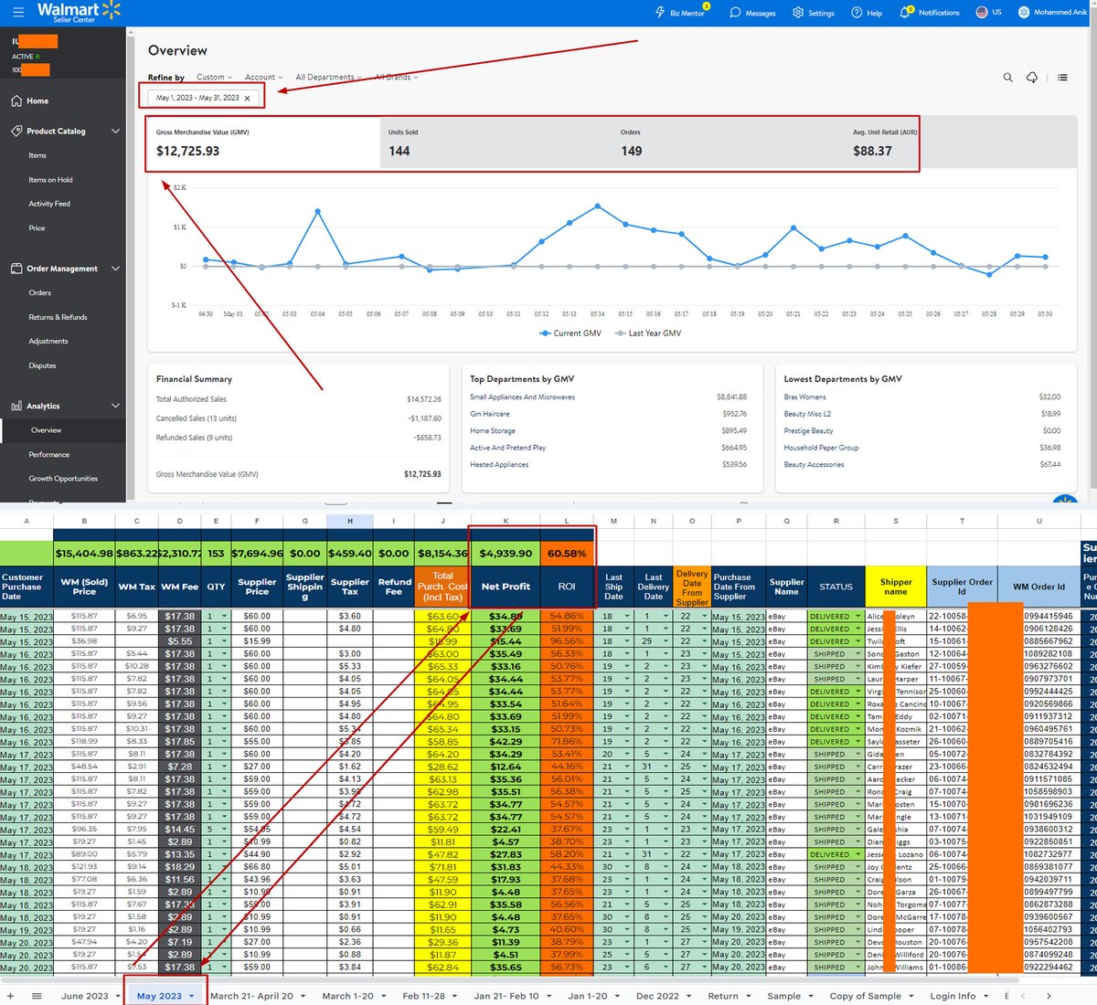 In May, we earned a $4939 profit with a 60% margin, showcasing our effective strategies.
We provide WFS and 2Step services in Walmart, ensuring seamless operations.
#WalmartWFS #walmarthelp #walmart #walmartfinds #walmartclearance #walmartdeals #walamrt2step #walmartdropshipping