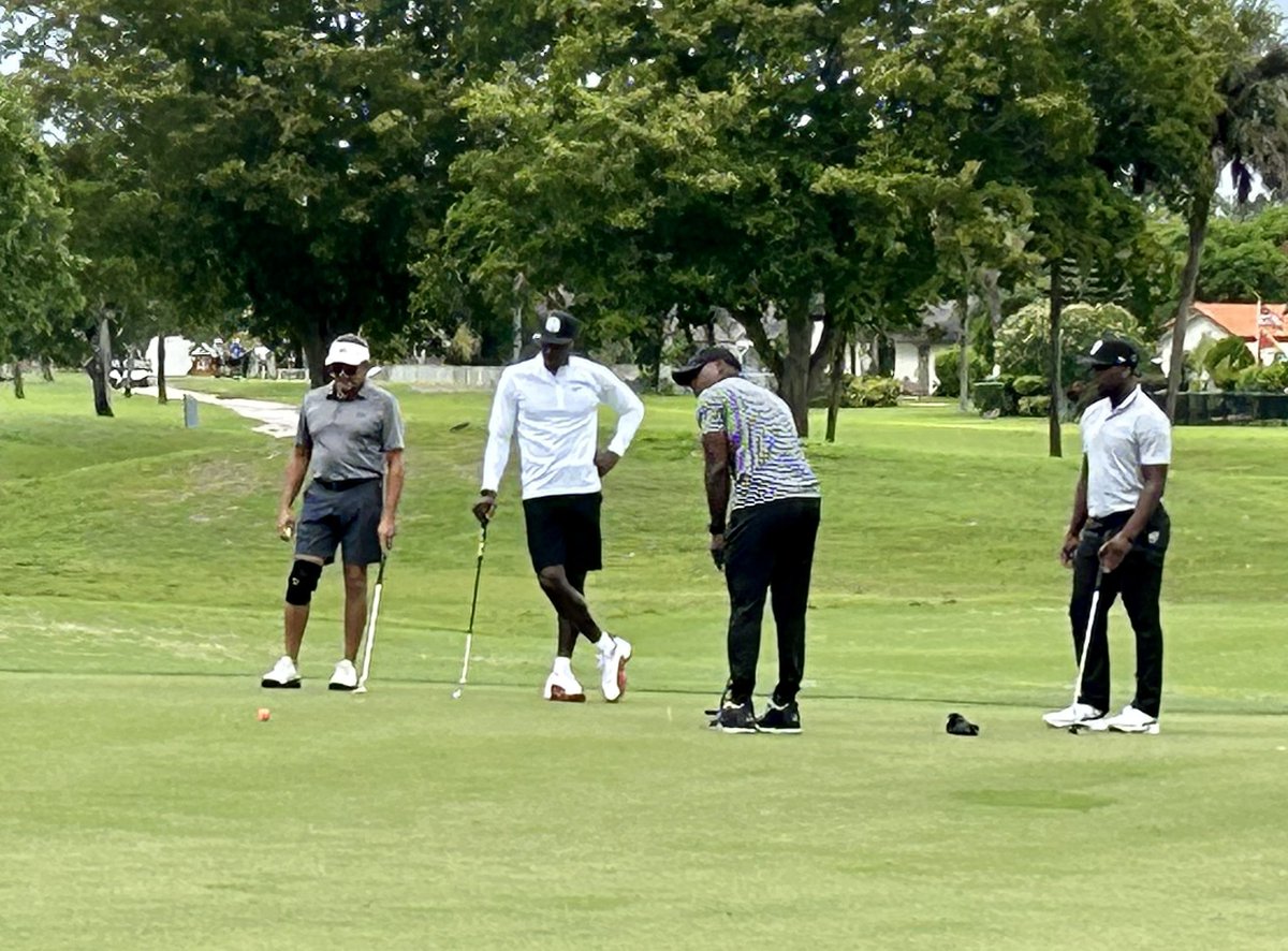 Thank you to our CSC Alumnus @DariusJButler ,brothers, (Stormy & Denzel also former Panthers) and friend, Rory, for participating in our Panther Golf Classic. @espn #ONCEaPantherALWAYSaPanther