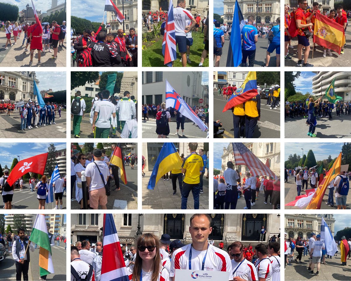 So many countries

So many flags
🇦🇺 🇦🇹 🇧🇪 🇧🇷 🇨🇦 🇭🇷 🇪🇬 🇪🇨 🇫🇴 🇫🇮 🇬🇷 🇩🇪 🇭🇰 🇭🇺 🇮🇳 🇮🇹 🇯🇵 🇰🇿 🇵🇱 🇵🇹 🇪🇸 🇱🇰 🇹🇷🇺🇸🇺🇦🇲🇴 just some of the 80 countries expected here in #Vichy

Just a taster of some of the proud flag bearers at the Opening Parade of the @SPORTVirtus Global Games 2023

#GG2023