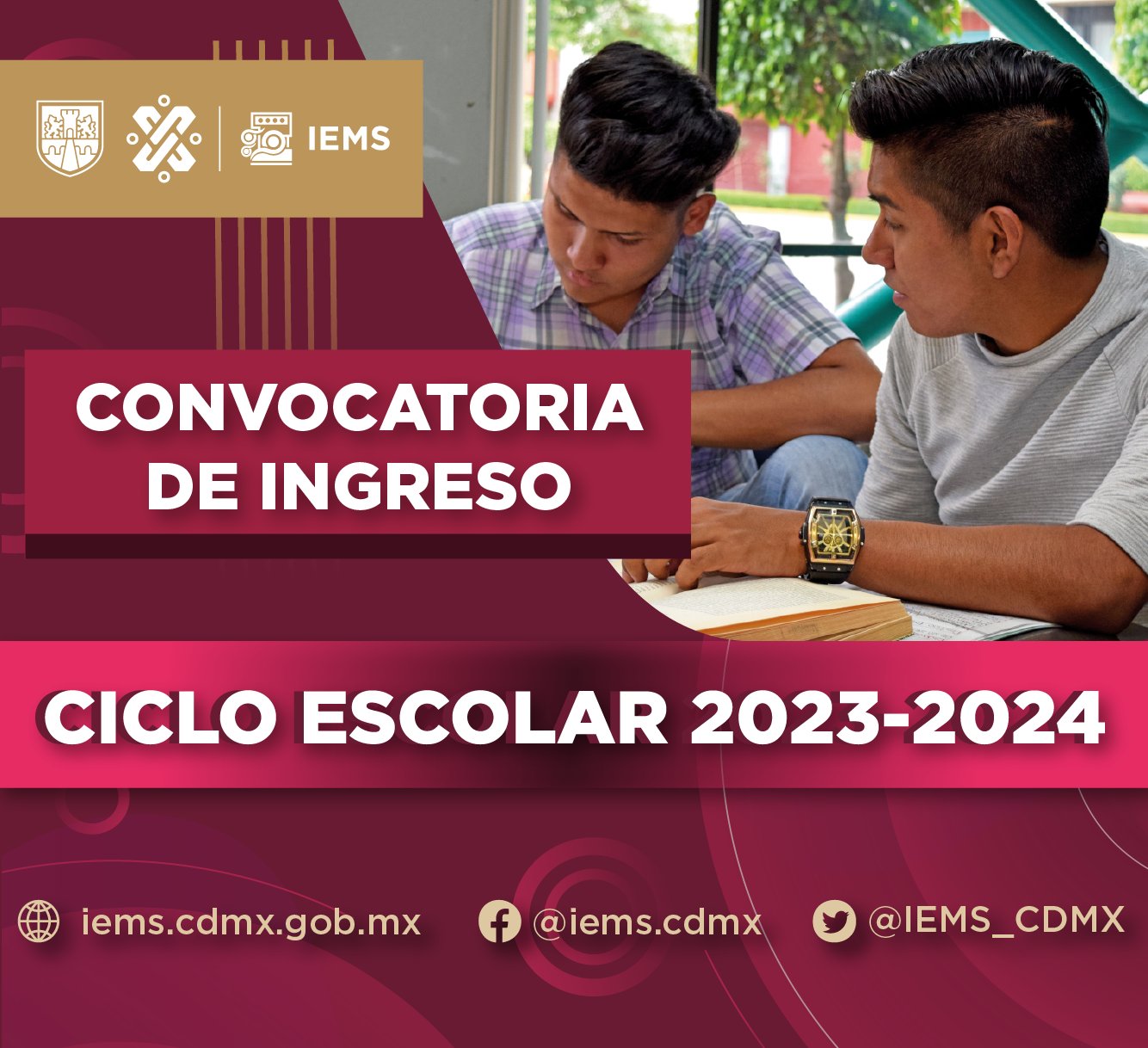 IEMS CDMX on Twitter "Convocatoria para aspirantes a ingresar al