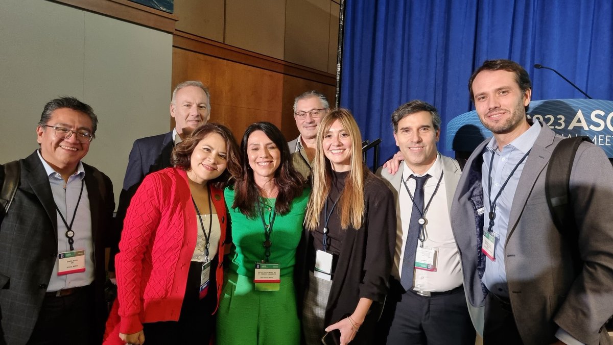 So good to meet friends at #ASCO2023 ! <a href="/SalemGIOncDoc/">Mohamed E. Salem, MD, FASCO</a> <a href="/Juanmaoconnor/">Juan OConnor</a> <a href="/Nanodioca/">Mariano Dioca</a> <a href="/rominaluca2/">rominaluca</a> <a href="/Federico_Esteso/">Federico Esteso</a> <a href="/Betzabe100/">Erika Ruiz-Garcia</a>