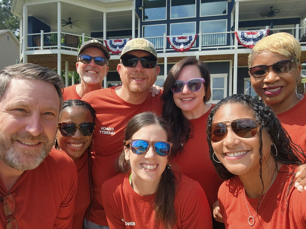 After a year of high highs and low lows, most of our @BurgessPeterson admin team got away for our 3rd annual Reflection and Planning Retreat at Lake Sinclair. #team #family #itsalllove ❤️ @smrhayes @BPAPECOACH @mismel88 @mrskingray @MaeganMellick
