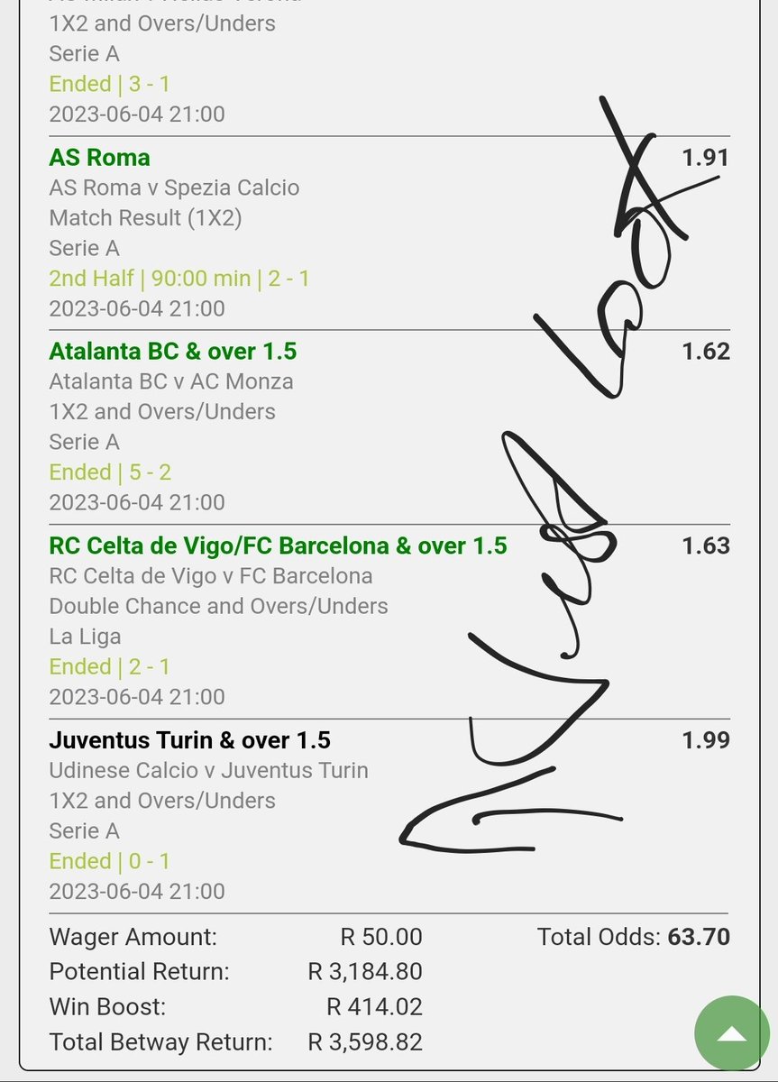 @moola_vic one team Juventus over 1.5 failed me today but I don't give up..