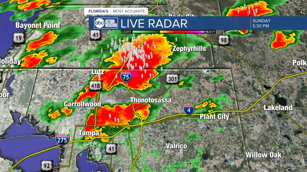 A Severe Thunderstorm Warning has been issued for parts of Tampa Bay until Jun 04 6:15PM. Download the ABC Action News App for the latest weather information.