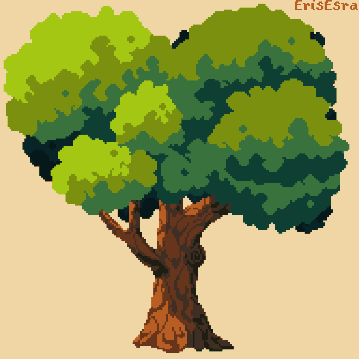This was my second round at drawing trees ⭐ #pixelart #treeart