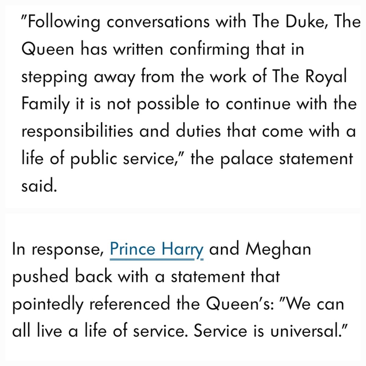 SERVICE IS (INDEED) UNIVERSAL

👆🏼No Lie Detected👇🏼

#ServiceIsUniversal ⬅️ one of the best lines ever said bc it 1000% true. 

Was so proud of them when they replied back to the Queen with that line. BOOM.💥💥.🤣🤣🤣

#PrinceHarry #Meghanmarkle #Archewell

give.kaboom.org/campaign/susse…