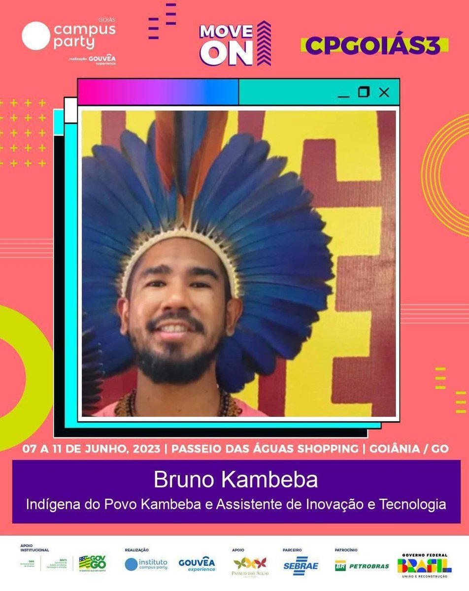 bbrunw's tweet photo. Você que irá participar da Campus Party Goiânia esse ano, estarei na bancada da @pmigo no dia 08 de Junho às 16:40.
Falarei sobre Povos Indígenas, Direito e Tecnologia. Nós vemos lá ! 🚀🏹
#campuspartygo #cpgo3 #cpgo #campusparty #campuspartybr https://t.co/BNcFzsoyHD