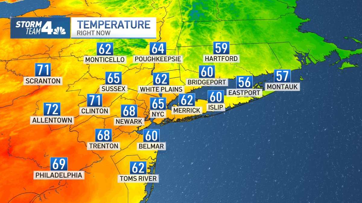 Temperatures at this hour #NBC4NY