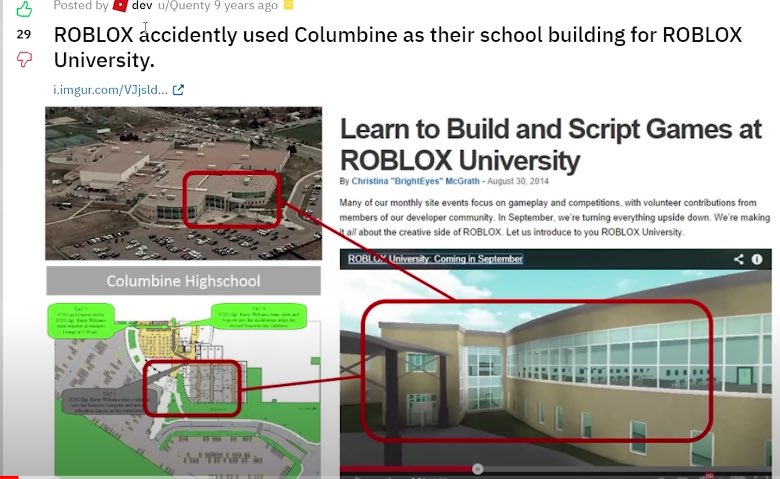 ROBLOX accidently used Columbine as their school building for ROBLOX  University. : r/roblox