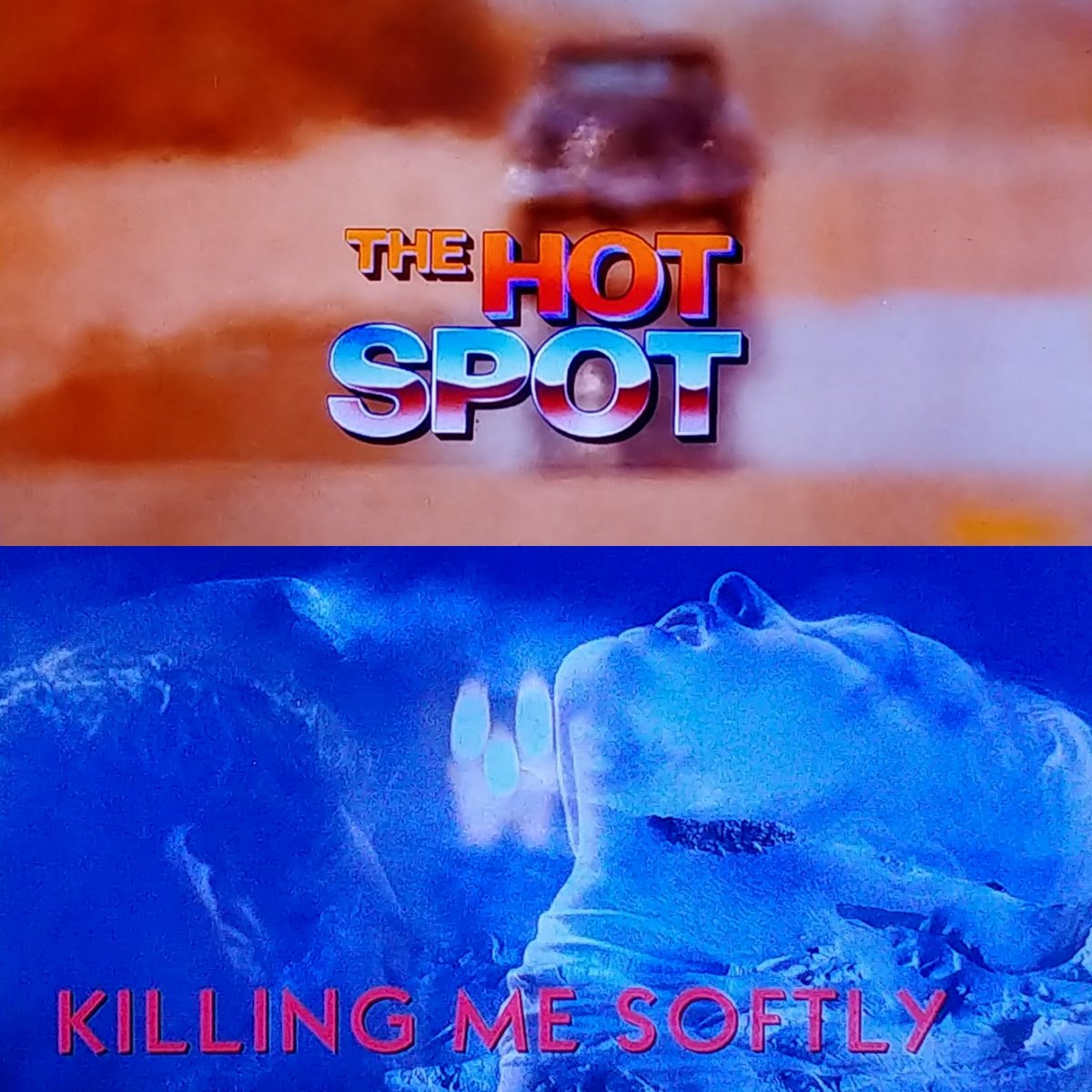 Watched these 2 spicy thrillers last night on Bluray combo pack I got it for an absolute steal thru 2nd hand shop
1990: #TheHotSpot Dir. #DennisHopper Stars: #DonJohnson #JenniferConnelly #VirginiaMadsen
2002: #KillingMeSoftly Dir. #KaigeChen Stars: #HeatherGraham #JosephFiennes