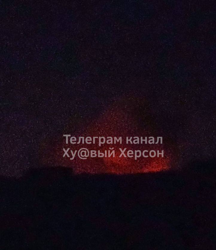 In Kherson, a fire after arrival.