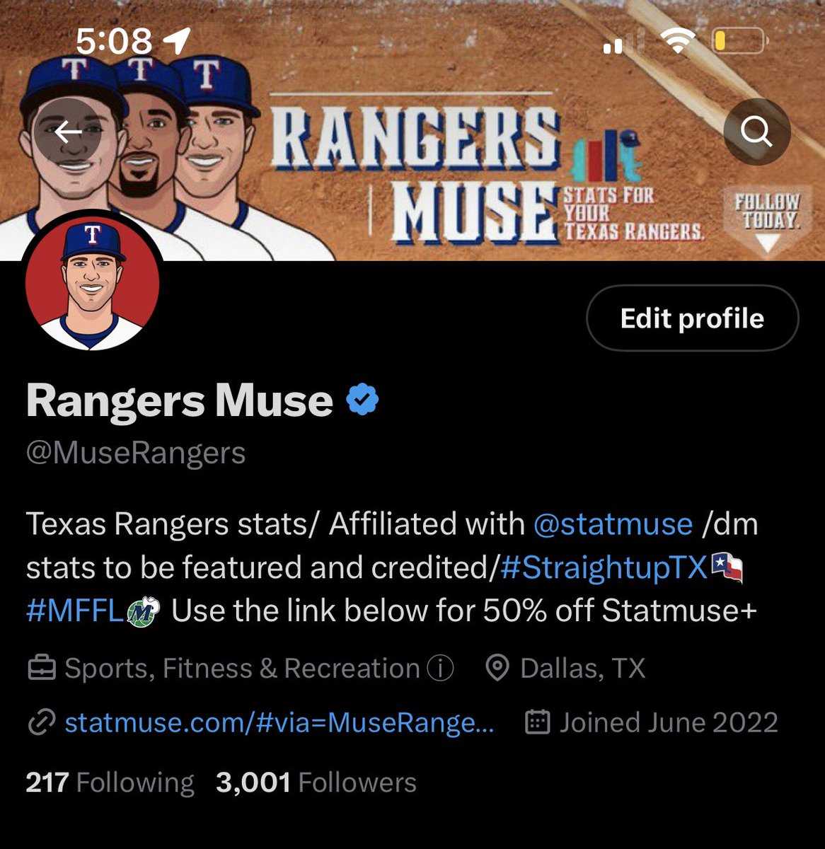 MuseRangers's tweet photo. I really can’t believe this… started the season at 550, and before even the midway point already at 3K, my goal for the end of the season.

I can’t thank y’all enough for the support , I truly appreciate every single one of you.
#StraightUpTX https://t.co/fpV7UdamRV