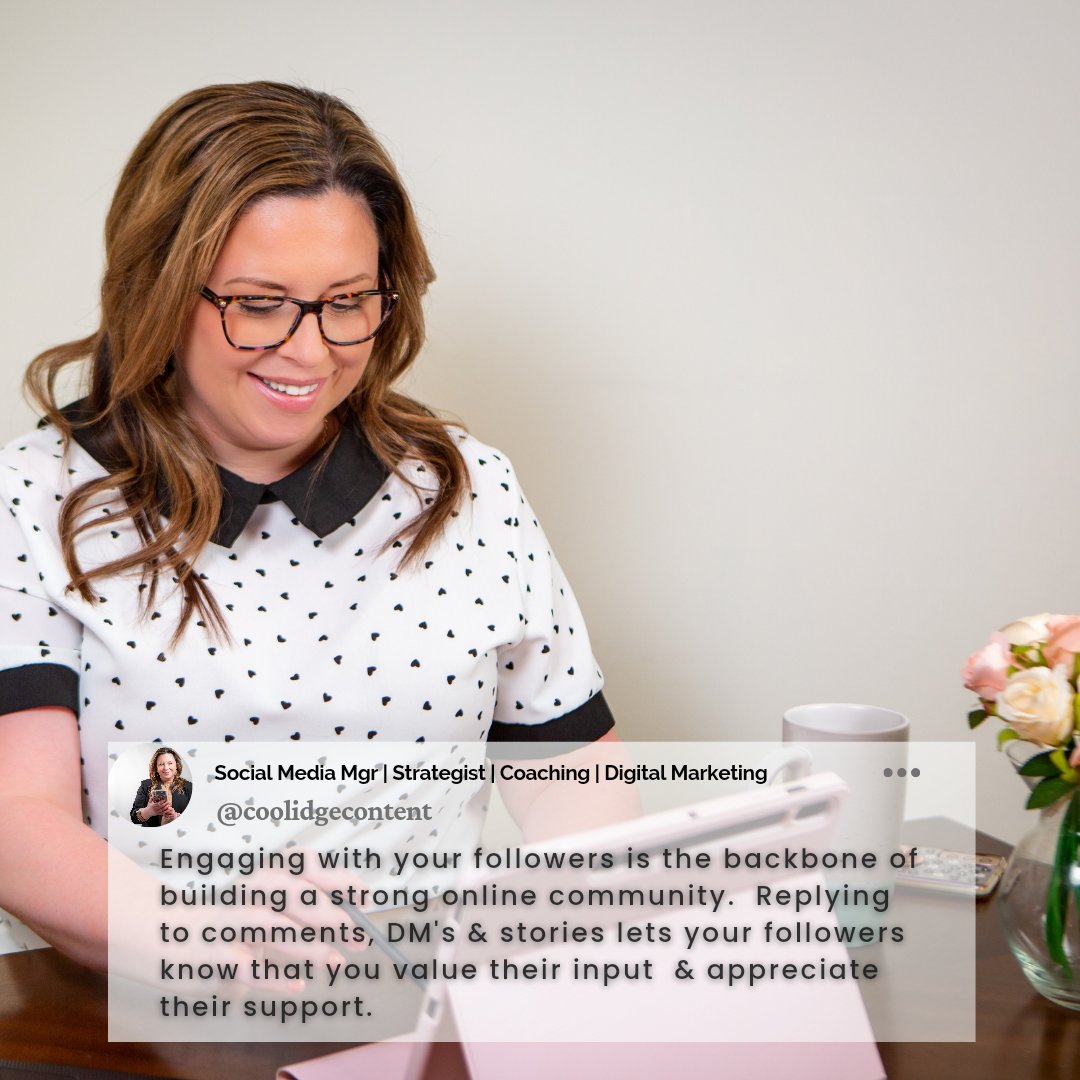 coolidgecontent's tweet image. ✨️It&apos;s essential to be responsive + authentic online to foster meaningful relationships with your audience. It&apos;s part of building a healthy online social strategy.
#CoolidgeContent
#SocialMediaMarketing 
#DigitalMarketingStrategy 
#EngagementisKey #SocialMediaCommunity