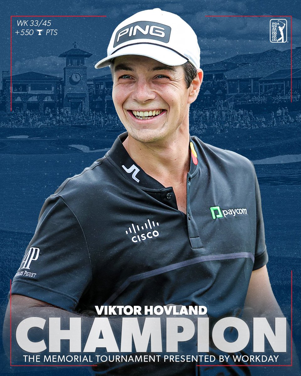 The fourth win of his PGA TOUR career 🏆

Viktor Hovland claims @MemorialGolf in a playoff!