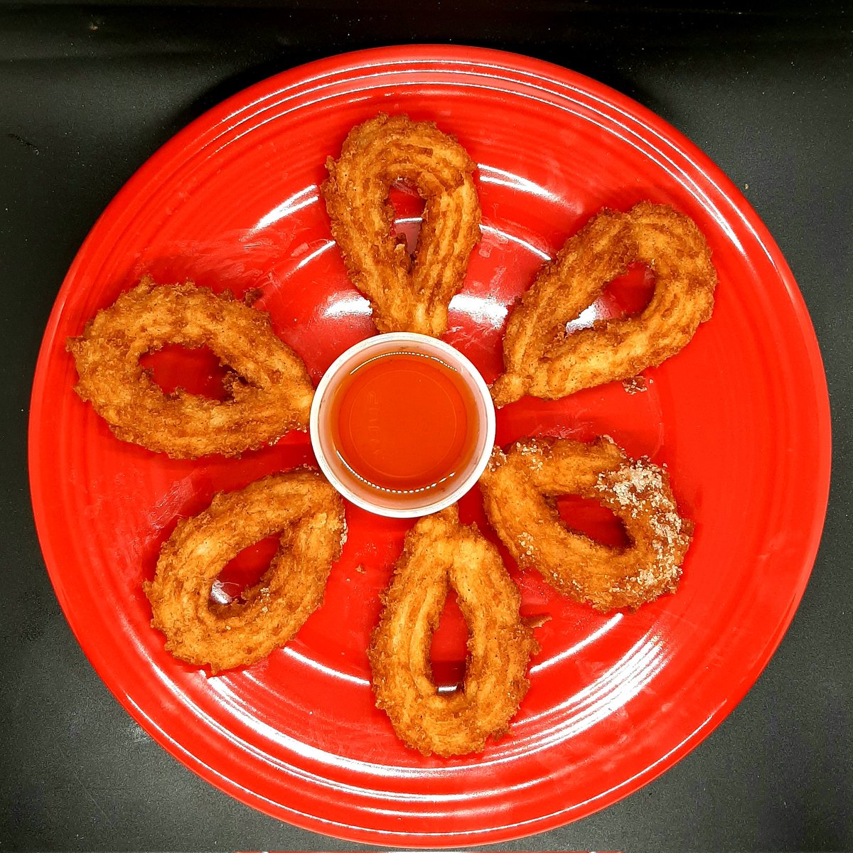 #YummyliciousChef #travel #foods #desserts #SanAntonio Mini Churros wuth house special caramel dipping sauce from House of Churros honchoschurros.com