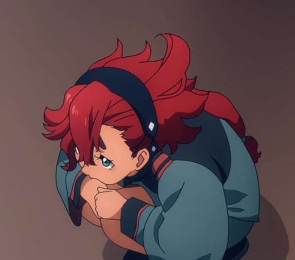 AdraCat's tweet photo. Ep 20 revealed this is GWitch's perfect lifeform. This spherical stance protects not her, but everyone around her. May god help us all https://t.co/PAYKabKbMl