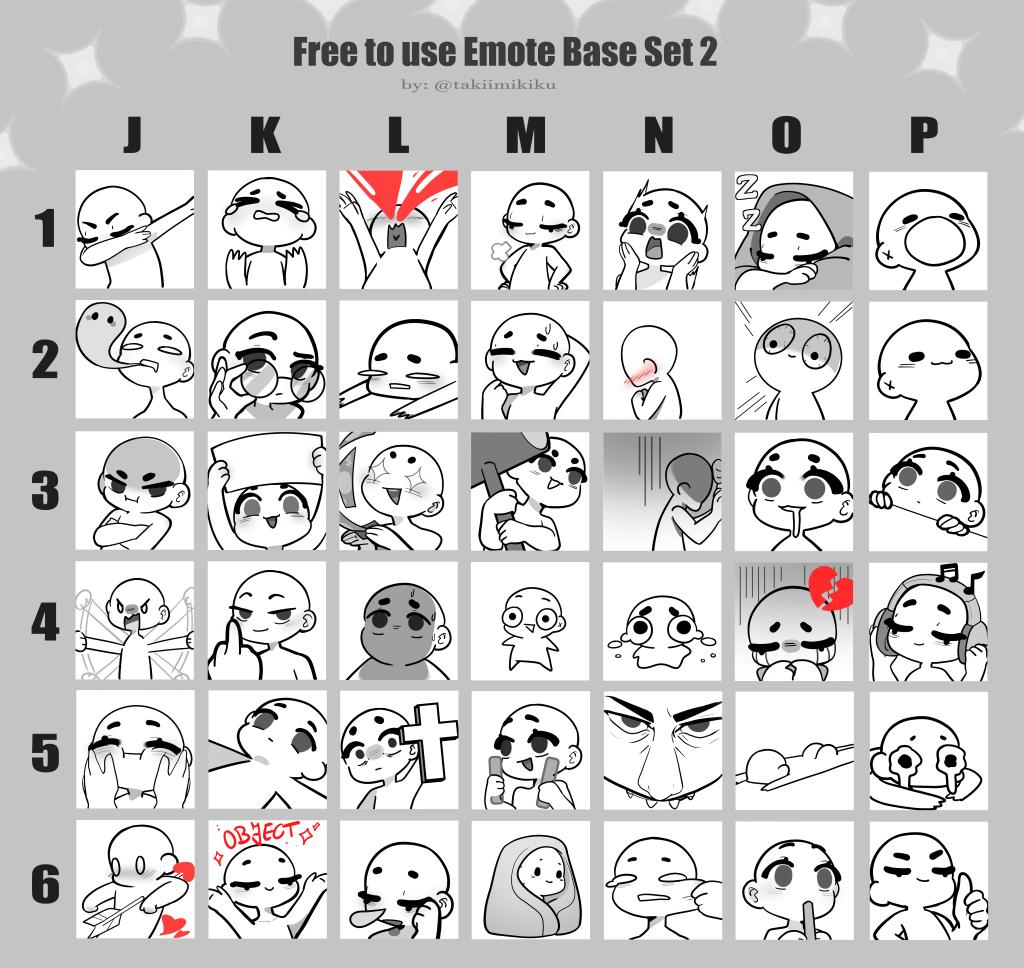 So I wanna practice making emotes...
Who wants one?

-Follow me & like this post
-Drop your png & choose up to 2 emotes you'd be interested in. 

I have no guaranteed timeline, I can't promise that I'll get through all of them, but I'm gonna try my damnedest!
#ENVtuber #artraffle
