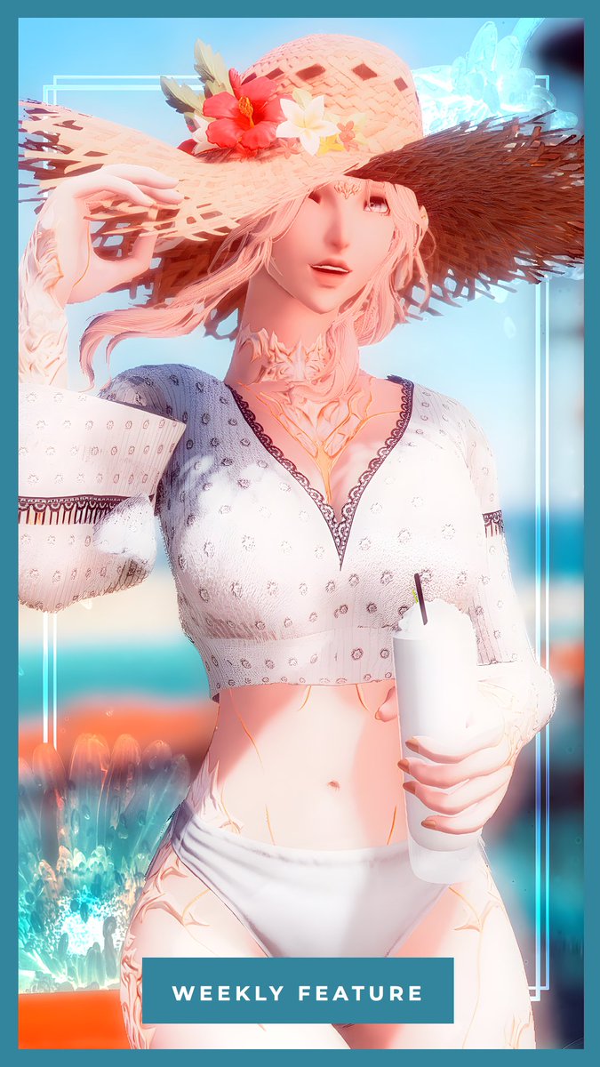 CONGRATULATIONS TO OUR WEEKLY FEATURE WINNER!! 

Character: Alice Fidesal 
Server: Moogle 
Social Media: @AliceF_XIV 
Image Caption: 'Summer season is here!'

#GPOSERS #gpose #GPWeekly #FFXIV #FinalFantasyXIV
