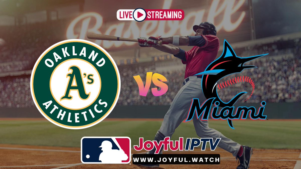 #MLBGameDay - Catch the Oakland Athletics vs Miami Marlins game on live streaming! #MLBOnAnyDevice
