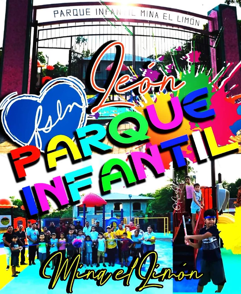 MaiskaLamber's tweet photo. #Nicaragua 🇳🇮|| En ocación de la semana de la niñez. El buen Gobierno Sandinista, inaugura  un Atractivo y colorido #Parque para los mimados de la revolucion y familias en general, "El Parque Infantil Mina de Limón"!
#JunioEnVictorias 
#2023JuntosVamosAdelante 
#FuerzaDeVictorias https://t.co/QVWWw6FVSi