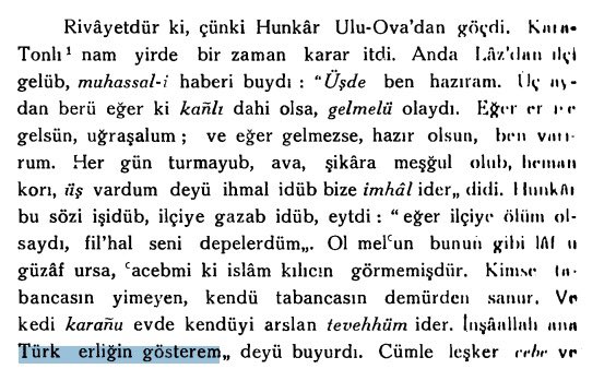 I.Murad’ın Sırp Despotu Lazara mektubu. “İnşallah ona Türk erliğini gösterem”
-Kitab-ı Cihan-Nüma s.283