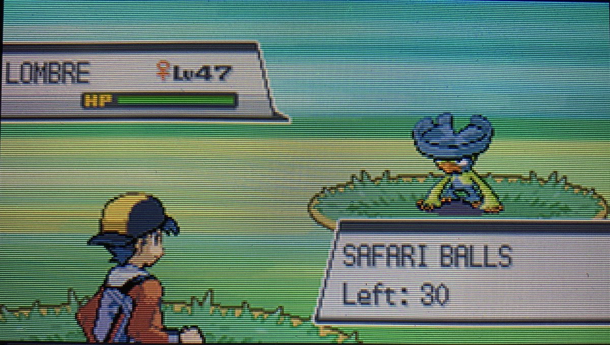 First shiny of #safariweek2023, Shiny Lombre in the Johto Safari Zone after 1037 REs.
