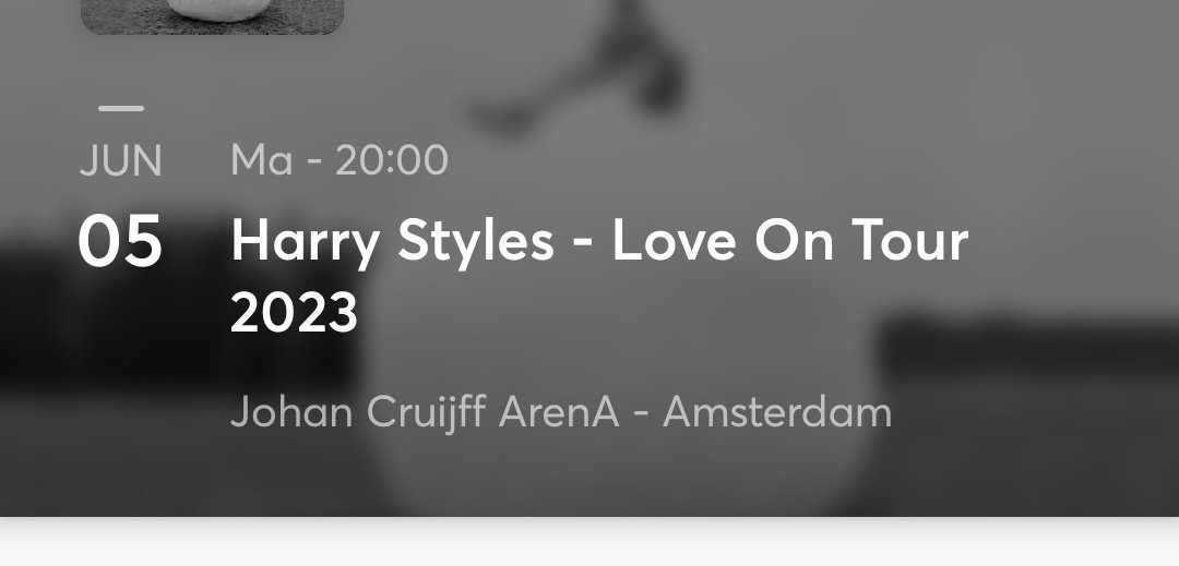 I’m selling 1 ticket for Harry Styles June 5th in Amsterdam. Less than face value!! Dm me if you’re interested #HarrysHouse #HarryStyles #Amsterdam #HarryStylesLoveOnTour2023