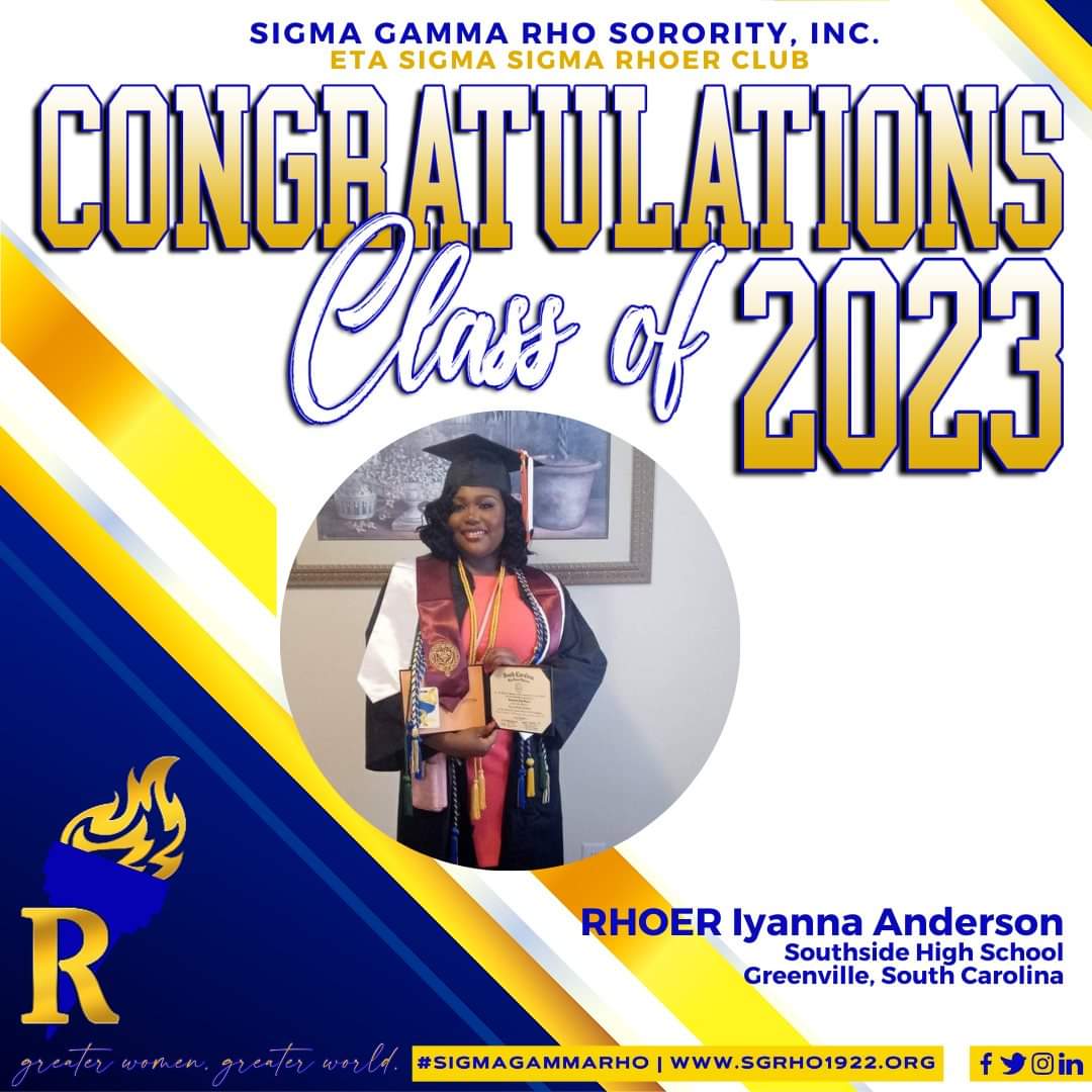 GvilleSCPoodles's tweet image. #EtaSigmaSigma would like to congratulate Rhoers Angela Moore and Iyanna Anderson on their graduation. In the fall, Rhoer Moore will attend Hampton Univ and Rhoer Anderson will attend Charleston Southern Univ. 👩🏽‍🎓💙💛🦋🌼

#GreenvilleRhoers #SGRhoRhoers 
#SigmaGammaRho #Greater