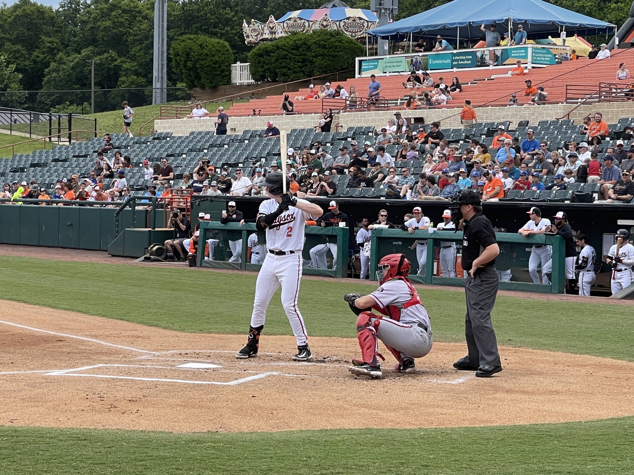 Jake Russell on X: Taking in some Senators-Baysox on a beautiful Sunday  afternoon and watching some of the top prospects of the local MLB teams:  James Wood, Robert Hassell III, Heston Kjerstad