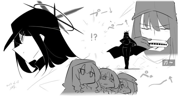 サオリ(+アリウススクワッド)落描き https://t.co/gHR18b2V1O