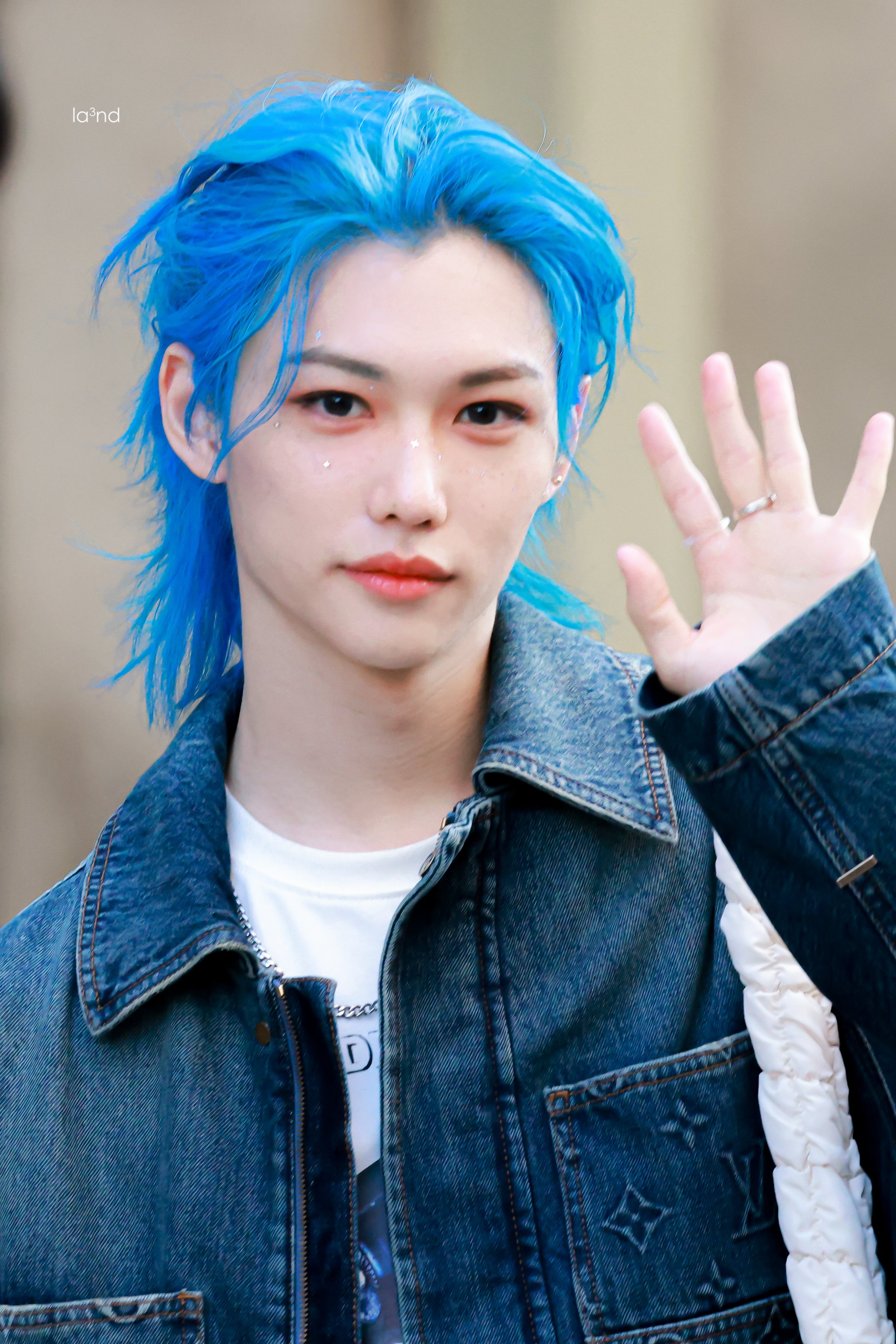 About Music on X: Stray Kids' Felix goes viral with his new blue hair.   / X