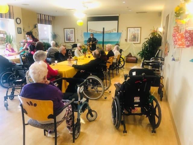 Burton Manor kicked off Senior’s month with a Caribbean Party!! We danced, sang and sampled food from the Caribbean. Cheers!