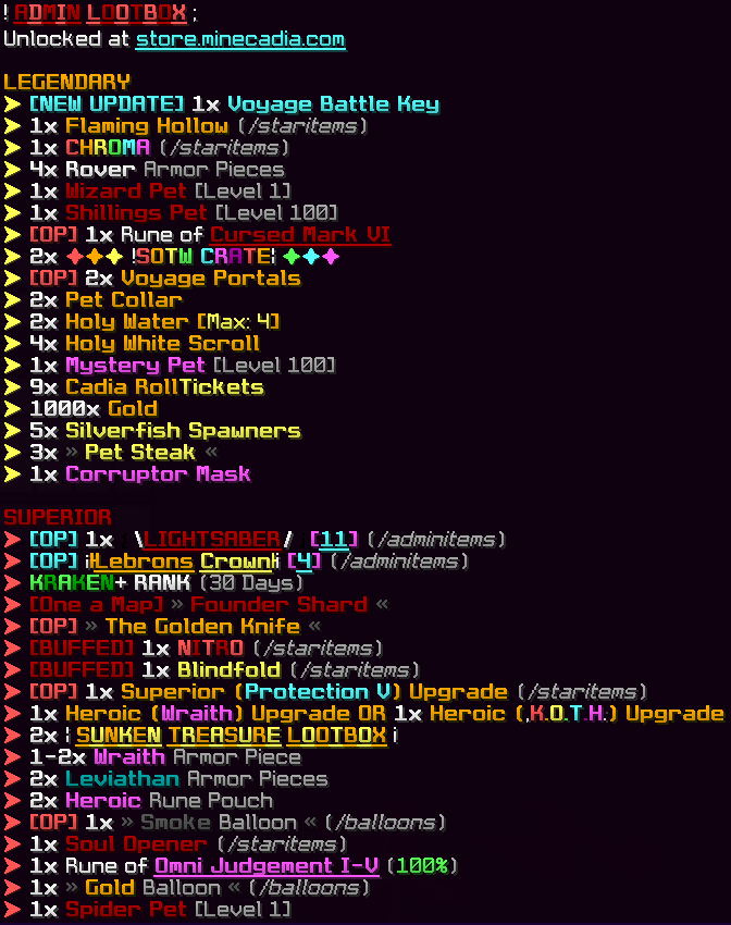 PlayMinecadia's tweet photo. The Admin Lootbox has officially returned and been released on the Factions Pirate Realm! 🦜

In celebration, we'll be giving away the following: 
🏴‍☠️ 2x ADMIN LOOTBOX 
🏴‍☠️ 1x ADMIN LOOTBOX
  🪙  3,500x Gold  

Follow us, Retweet, and Like to enter! 🧡 https://t.co/7Js8wqbxQI