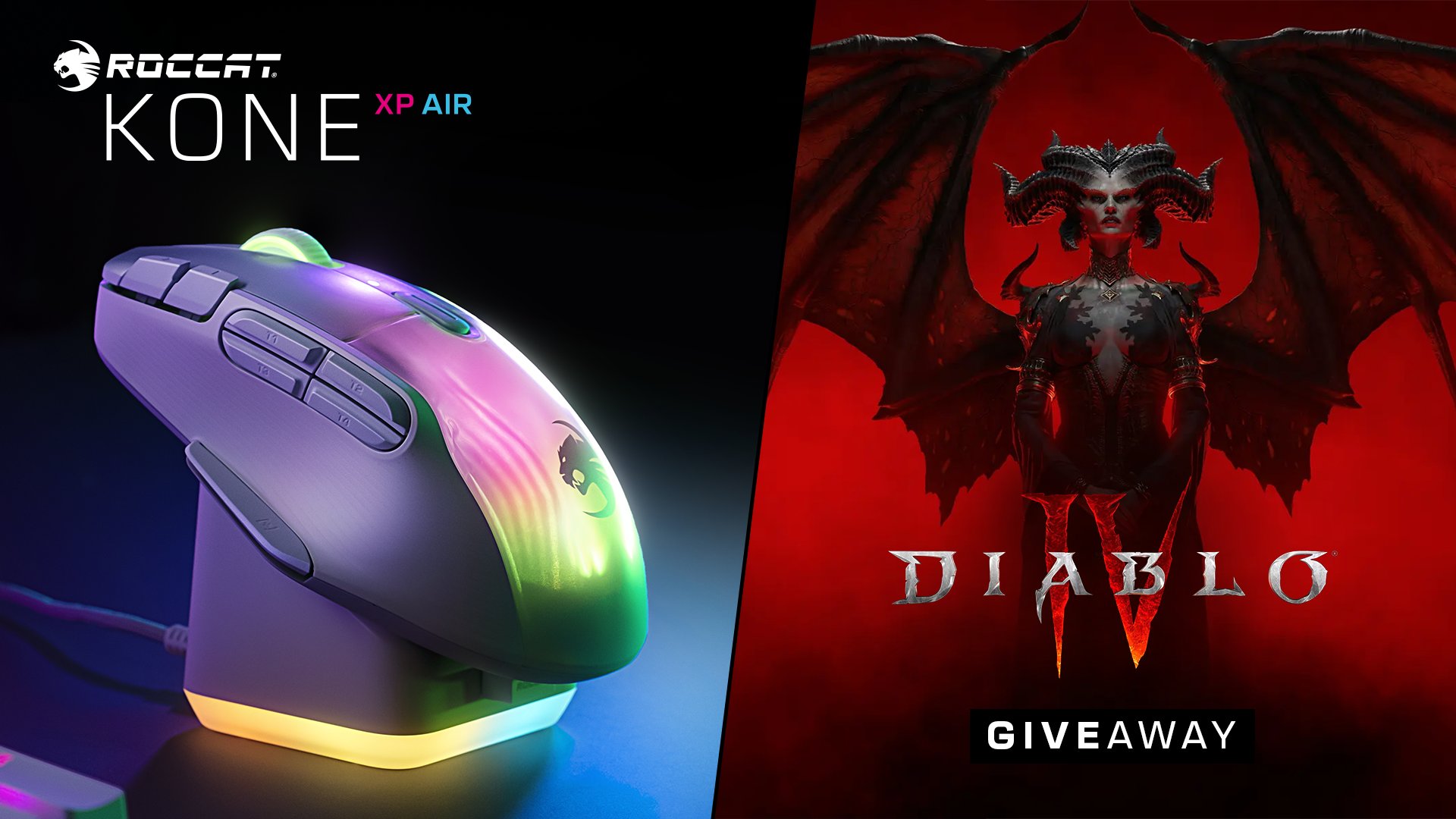 ROCCAT on X: Diablo 4 has arrived! 🥊 To celebrate its release, we're  giving away a copy of the game and a Kone XP Air gaming mouse! 🎧 To enter,  simply follow @