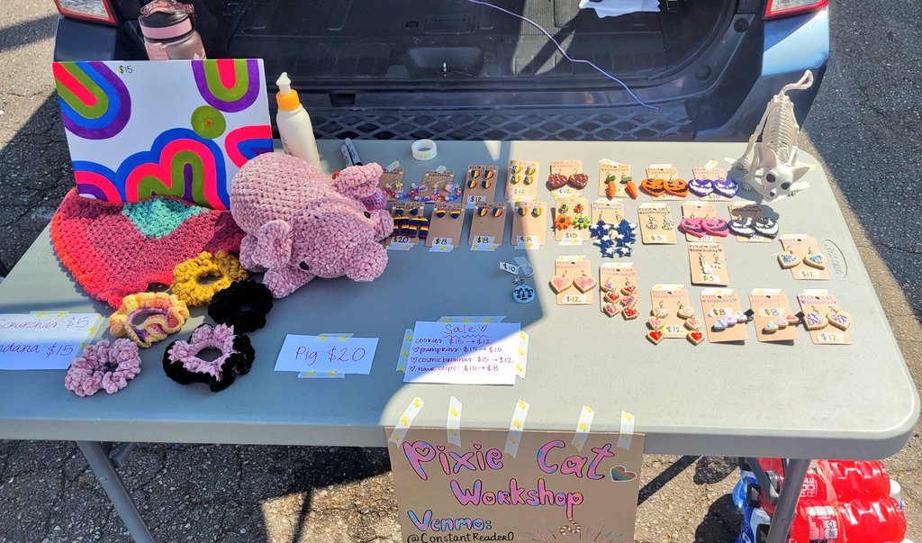 ConstantReader0's tweet image. I got to set up a table and enjoy my local farmer's market this week! Happy Pride Month everyone! 🏳️‍🌈✨