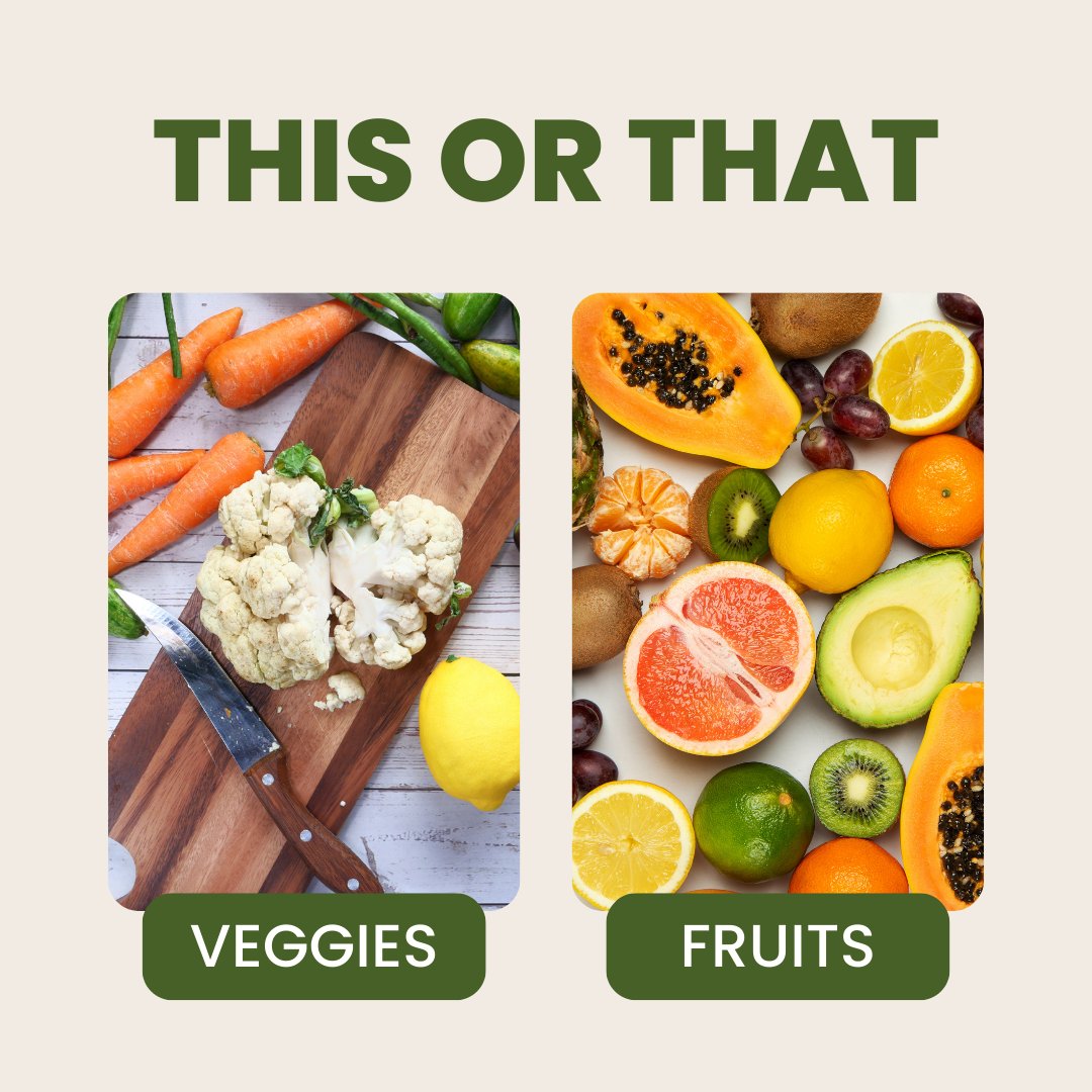 Are you more of a veggie person or fruit person?

Share below which you would choose!

🍇🥦

#thisorthat #chooseone #foodie #healthyliving #healthyfoods #veggies #fruits #questionprompt #TheLoriHorneyTeam #1Ruoff #lorihorney.com #LovetoLend #TopLender #Indiana #Kentucky