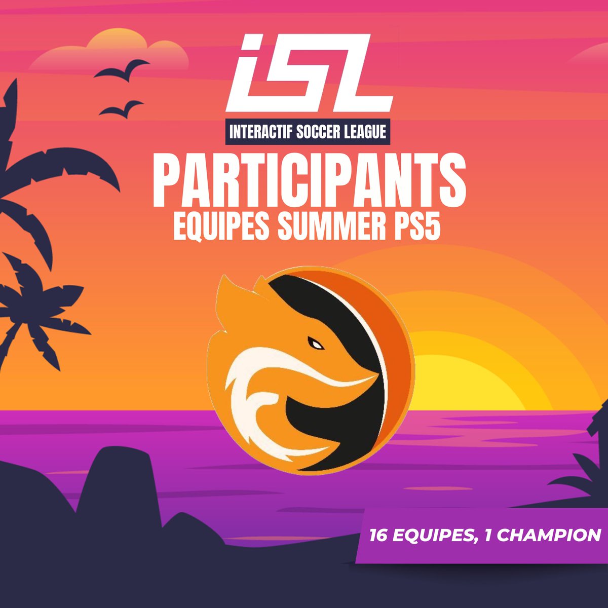 [12/16] PS5 

Présentation de l’équipe <a href="/EquinoxeEsport/">Equinoxe Esport 🦊</a> 

[#Décla💭] Waka «Notre projet avec Équinoxe commence enfin, avec ISL qui sera la toute première compétition du club.Nous allons tout faire pour réaliser la meilleure saison possible, qui s’annonce déjà historique pour nous»