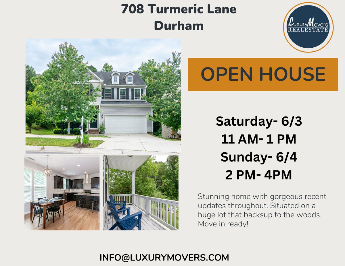 This 3 bedroom 2 1/2 bath home in #Durham is #moveinready! We are holding an #openhouseweekend and invite you to come tour it. #upgrades #Location #ConvenientShopping and more! Info can be found here: lnkd.in/gtnNwX3G #luxurymovers #homeforsale #buythishome #tourthishome