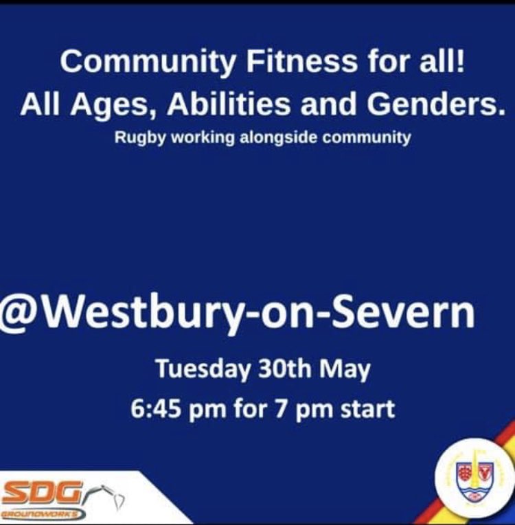 This Tuesday….. & every Tuesday….

All welcome any ability, gender - get that beach bod summer ready 🌴 🕶️👍 Just bring your trainers, some water & a smile a warm welcome guaranteed 💙 @local_rugby @GRFUrugby @swsportsnews @GlosRugbyLive @Hartpury